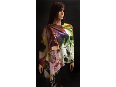 Zijde pashmina sjaal, film, liefde, valt soepel