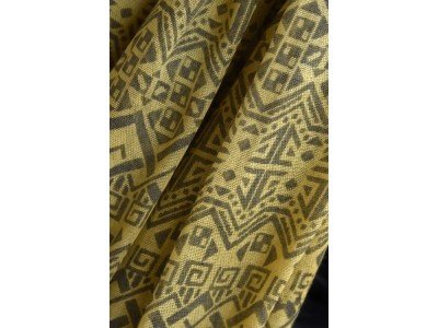 Pareo of sjaal, viscose, licht geel en grijs
